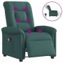 Sillón reclinable de masaje eléctrico tela verde oscuro de , Sillones - Ref: Foro24-3303250, Precio: 259,34 €, Descuento: %