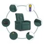 Sillón reclinable de masaje eléctrico tela verde oscuro de , Sillones - Ref: Foro24-3303250, Precio: 259,34 €, Descuento: %