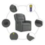 Sillón de masaje eléctrico reclinable elevable tela gris oscuro von , Sessel - Ref: Foro24-3303225, Preis: 345,87 €, Rabatt: %