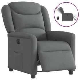Sillón reclinable eléctrico de tela gris oscuro by , Armchairs - Ref: Foro24-3303175, Price: 243,79 €, Discount: %