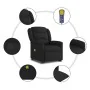 Sillón reclinable de masaje elevable tela negro de , Sillones - Ref: Foro24-3303206, Precio: 295,31 €, Descuento: %
