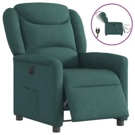 Sillón reclinable eléctrico tela verde oscuro by , Armchairs - Ref: Foro24-3303180, Price: 241,67 €, Discount: %