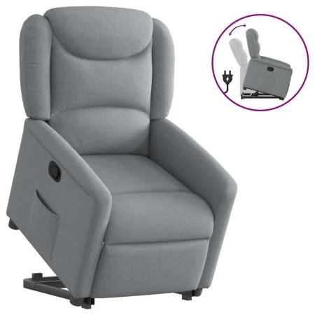 Sillón reclinable elevable de tela gris claro by , Armchairs - Ref: Foro24-3303194, Price: 278,97 €, Discount: %