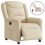 Sillón reclinable eléctrico de tela crema de , Sillones - Ref: Foro24-3303182, Precio: 242,41 €, Descuento: %