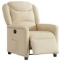 Sillón reclinable eléctrico de tela crema de , Sillones - Ref: Foro24-3303182, Precio: 242,41 €, Descuento: %