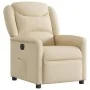 Sillón reclinable eléctrico de tela crema de , Sillones - Ref: Foro24-3303182, Precio: 242,41 €, Descuento: %