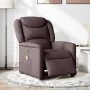 Sillón reclinable de masaje eléctrico tela marrón oscuro by , Armchairs - Ref: Foro24-3303189, Price: 258,13 €, Discount: %