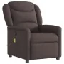Sillón reclinable de masaje eléctrico tela marrón oscuro by , Armchairs - Ref: Foro24-3303189, Price: 258,13 €, Discount: %