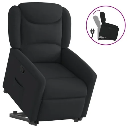 Sillón reclinable elevable tela negro by , Armchairs - Ref: Foro24-3303196, Price: 277,24 €, Discount: %