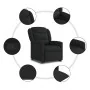 Sillón reclinable elevable tela negro by , Armchairs - Ref: Foro24-3303196, Price: 277,24 €, Discount: %