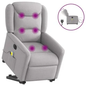 Sillón de masaje eléctrico reclinable elevable tela gris nube von , Sessel - Ref: Foro24-3303233, Preis: 340,47 €, Rabatt: %