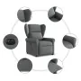 Sillón reclinable eléctrico de tela gris oscuro by , Armchairs - Ref: Foro24-3303355, Price: 259,35 €, Discount: %