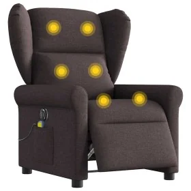 Sillón reclinable de masaje eléctrico tela marrón oscuro von , Sessel - Ref: Foro24-3303369, Preis: 260,21 €, Rabatt: %