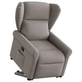 Sillón reclinable elevable tela gris taupe by , Armchairs - Ref: Foro24-3303381, Price: 293,84 €, Discount: %