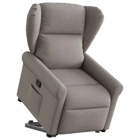 Sillón reclinable elevable tela gris taupe by , Armchairs - Ref: Foro24-3303381, Price: 293,84 €, Discount: %