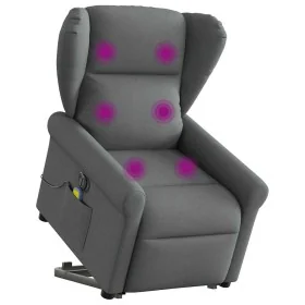 Sillón de masaje eléctrico reclinable elevable tela gris oscuro by , Armchairs - Ref: Foro24-3303405, Price: 346,67 €, Discou...