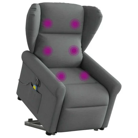 Sillón de masaje eléctrico reclinable elevable tela gris oscuro by , Armchairs - Ref: Foro24-3303405, Price: 346,67 €, Discou...
