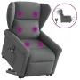 Sillón de masaje eléctrico reclinable elevable tela gris oscuro by , Armchairs - Ref: Foro24-3303405, Price: 346,67 €, Discou...