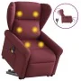 Sillón de masaje eléctrico reclinable elevable tela rojo tinto by , Armchairs - Ref: Foro24-3303407, Price: 343,42 €, Discoun...