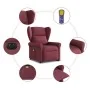 Sillón de masaje eléctrico reclinable elevable tela rojo tinto by , Armchairs - Ref: Foro24-3303407, Price: 343,42 €, Discoun...