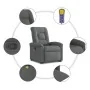 Silla de masaje reclinable de pie de tela gris oscuro by , Armchairs - Ref: Foro24-3303265, Price: 282,70 €, Discount: %