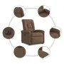 Sillón eléctrico reclinable elevable de tela marrón de , Sillones - Ref: Foro24-3303278, Precio: 328,88 €, Descuento: %
