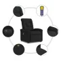 Sillón de masaje eléctrico reclinable elevable tela negro by , Armchairs - Ref: Foro24-3303286, Price: 347,10 €, Discount: %