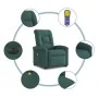 Sillón masaje eléctrico reclinable elevable tela verde oscuro by , Armchairs - Ref: Foro24-3303290, Price: 342,54 €, Discount: %
