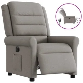 Sillón reclinable eléctrico tela gris taupé by , Armchairs - Ref: Foro24-3303301, Price: 262,11 €, Discount: %