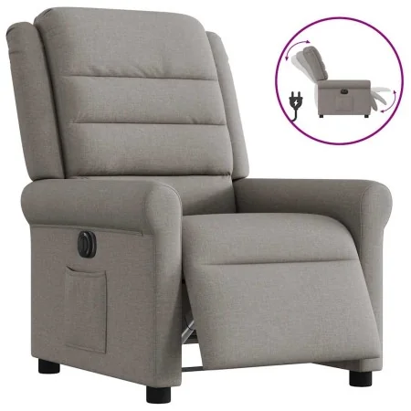 Sillón reclinable eléctrico tela gris taupé de , Sillones - Ref: Foro24-3303301, Precio: 262,11 €, Descuento: %