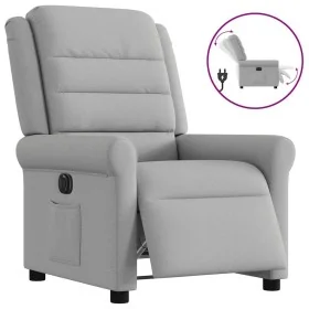 Sillón reclinable eléctrico de tela gris nube by , Armchairs - Ref: Foro24-3303303, Price: 244,07 €, Discount: %