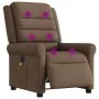 Sillón reclinable de masaje eléctrico tela marrón de , Sillones - Ref: Foro24-3303308, Precio: 247,74 €, Descuento: %
