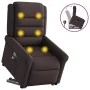 Silla de masaje reclinable de pie de tela marrón oscuro by , Armchairs - Ref: Foro24-3303329, Price: 299,38 €, Discount: %
