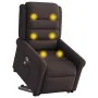 Silla de masaje reclinable de pie de tela marrón oscuro by , Armchairs - Ref: Foro24-3303329, Price: 299,38 €, Discount: %