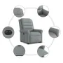 Sillón eléctrico reclinable elevable de tela gris claro de , Sillones - Ref: Foro24-3303334, Precio: 344,55 €, Descuento: %