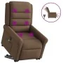 Sillón de masaje eléctrico reclinable elevable tela marrón by , Armchairs - Ref: Foro24-3303348, Price: 331,33 €, Discount: %