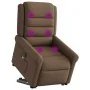 Sillón de masaje eléctrico reclinable elevable tela marrón by , Armchairs - Ref: Foro24-3303348, Price: 331,33 €, Discount: %
