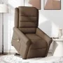 Sillón de masaje eléctrico reclinable elevable tela marrón by , Armchairs - Ref: Foro24-3303348, Price: 331,33 €, Discount: %