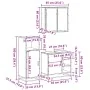 Set de muebles baño 3 pzas madera contrachapada roble marrón von , Badezimmermöbel - Ref: Foro24-3300969, Preis: 211,28 €, Ra...