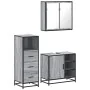 Set de muebles de baño 3 pzas madera contrachapada gris sonoma by , Bathroom furniture - Ref: Foro24-3301028, Price: 244,44 €...