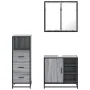 Set de muebles de baño 3 pzas madera contrachapada gris sonoma by , Bathroom furniture - Ref: Foro24-3301028, Price: 244,44 €...
