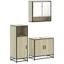 Set de muebles de baño 3 pzas madera contrachapada roble Sonoma de , Muebles de baño - Ref: Foro24-3300976, Precio: 196,67 €,...