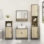 Set de muebles de baño 3 pzas madera contrachapada roble Sonoma de , Muebles de baño - Ref: Foro24-3300976, Precio: 196,67 €,...