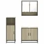 Set de muebles de baño 3 pzas madera contrachapada roble Sonoma de , Muebles de baño - Ref: Foro24-3300976, Precio: 196,67 €,...