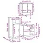 Set de muebles de baño 3 pzas madera contrachapada gris sonoma von , Badezimmermöbel - Ref: Foro24-3300988, Preis: 245,18 €, ...