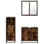 Set de muebles baño 3 pzas madera contrachapada roble ahumado von , Badezimmermöbel - Ref: Foro24-3300957, Preis: 237,05 €, R...