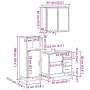 Set de muebles baño 3 pzas madera contrachapada roble ahumado von , Badezimmermöbel - Ref: Foro24-3300957, Preis: 237,05 €, R...