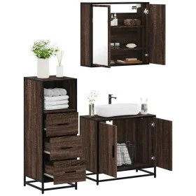 Set de muebles baño 3 pzas madera contrachapada roble marrón von , Badezimmermöbel - Ref: Foro24-3301009, Preis: 210,12 €, Ra...