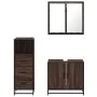 Set de muebles baño 3 pzas madera contrachapada roble marrón by , Bathroom furniture - Ref: Foro24-3301009, Price: 210,07 €, ...