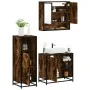 Set de muebles baño 3 pzas madera contrachapada roble ahumado by , Bathroom furniture - Ref: Foro24-3300997, Price: 218,45 €,...